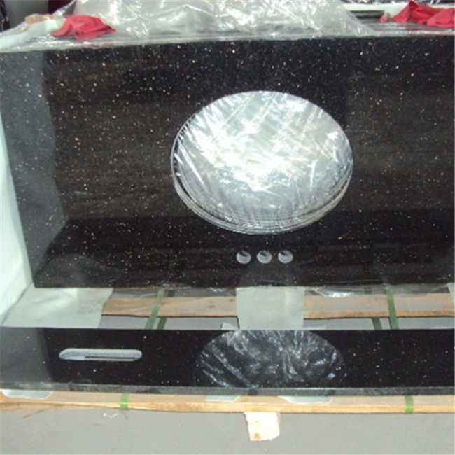Black galaxy granite vanity tops